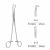 金鐘子宮頸鉗F10230 25cm 直 2×3齒