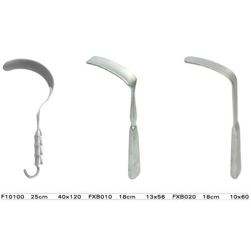 金鐘子宮拉鉤18cm 扁柄 凹 13×56mm