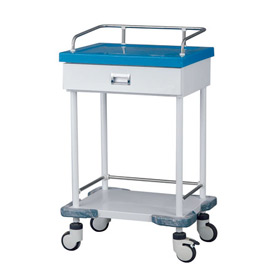 華瑞手術(shù)器械臺車E011 上臺面為彩色人造瑪瑙石，臺面尺寸：920*470 980×530×890