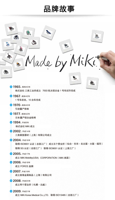 日本MIKI三貴輪椅車 MC-43K免充氣胎 折疊輕便 鋁合金 老人代步車